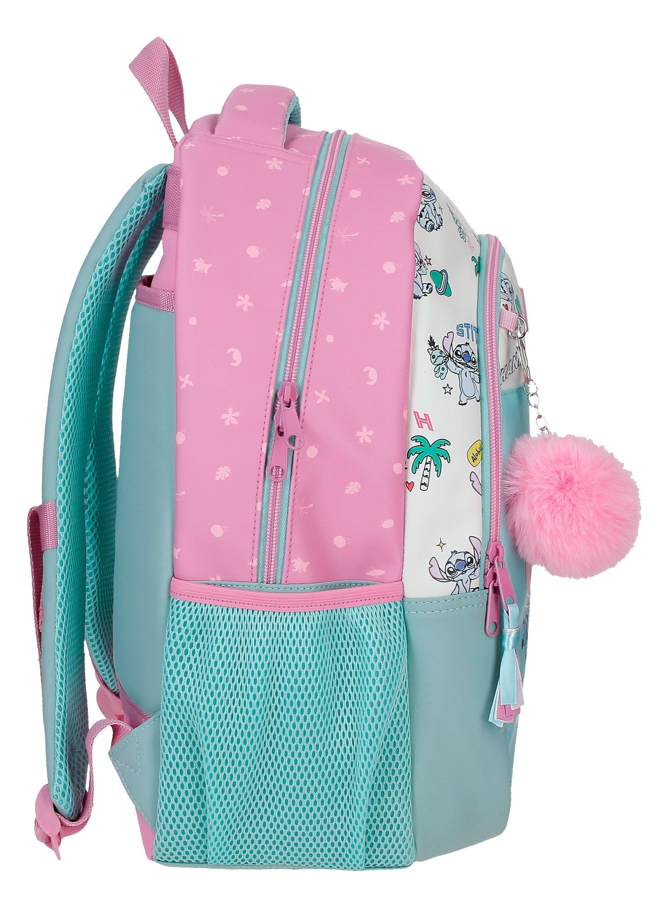 Mochila escolar adaptável a carrinho Stitch Little Destruction 42 cm Turquesa 4/5