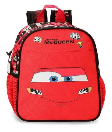 Mochila escolar adaptable a carro Cars Mcqueen Red 25 cm Rojo