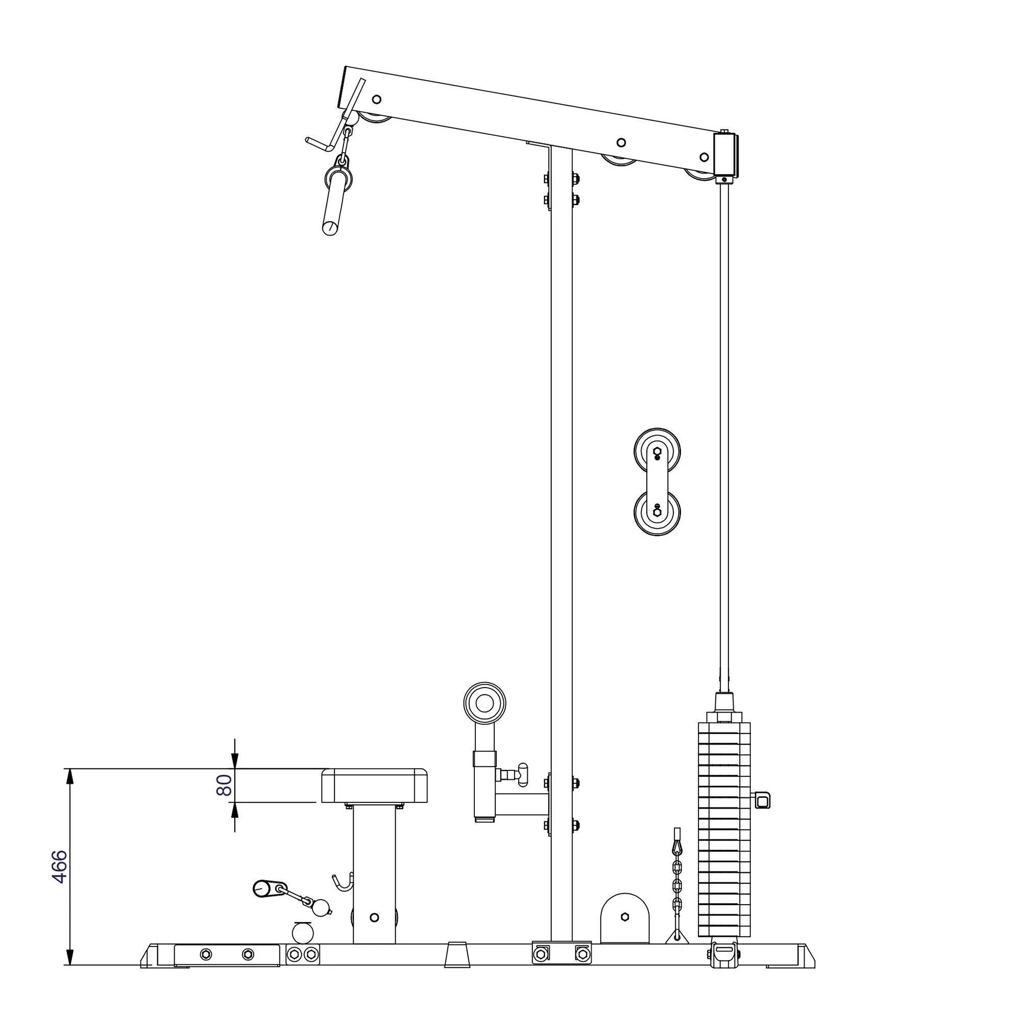 Lat Pulldown & Low Row Machine - Body-Solid GLM84 2/2