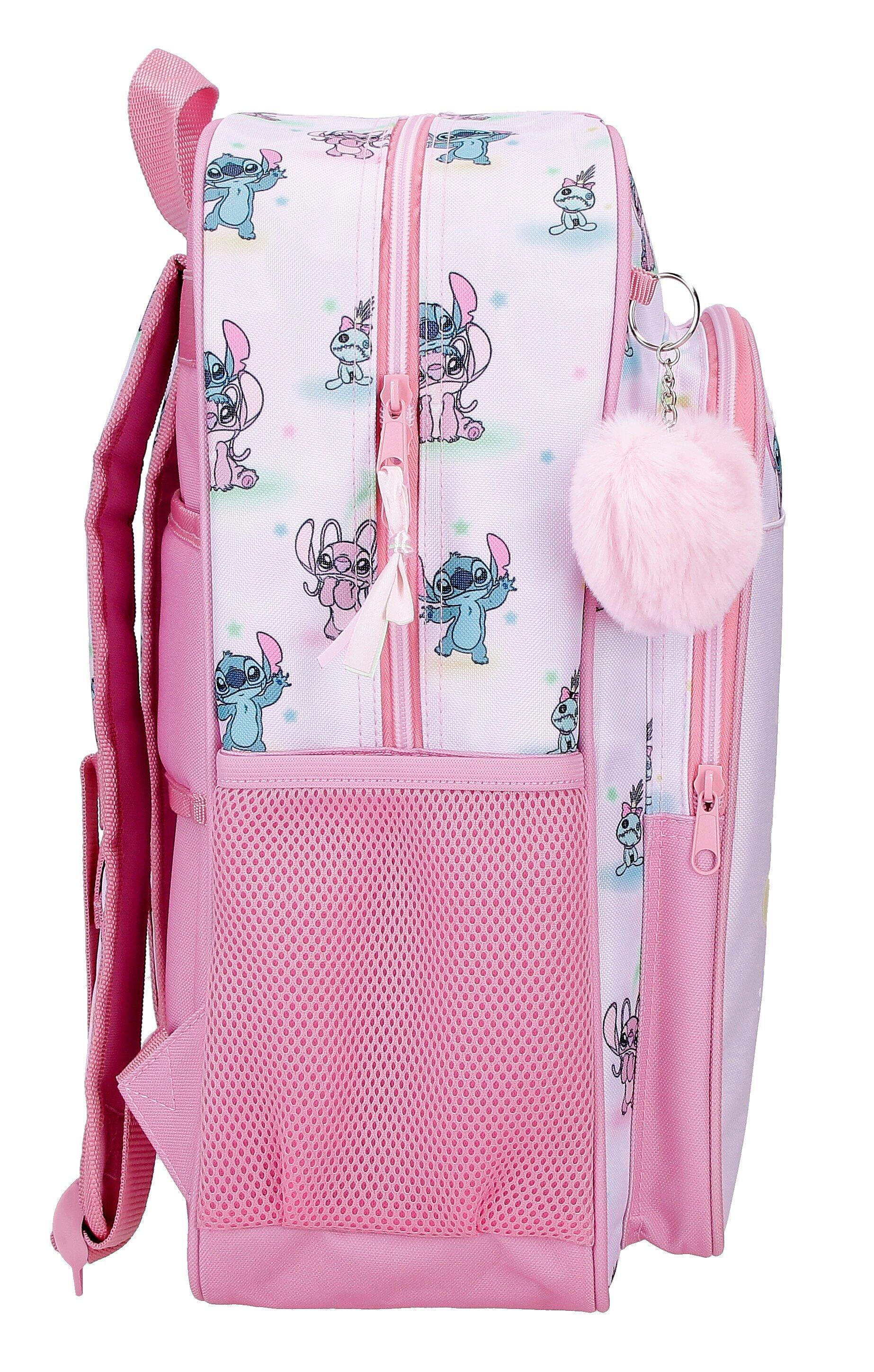 Mochila escolar adaptable a carro Stitch You & Me 40 cm Malva 4/5