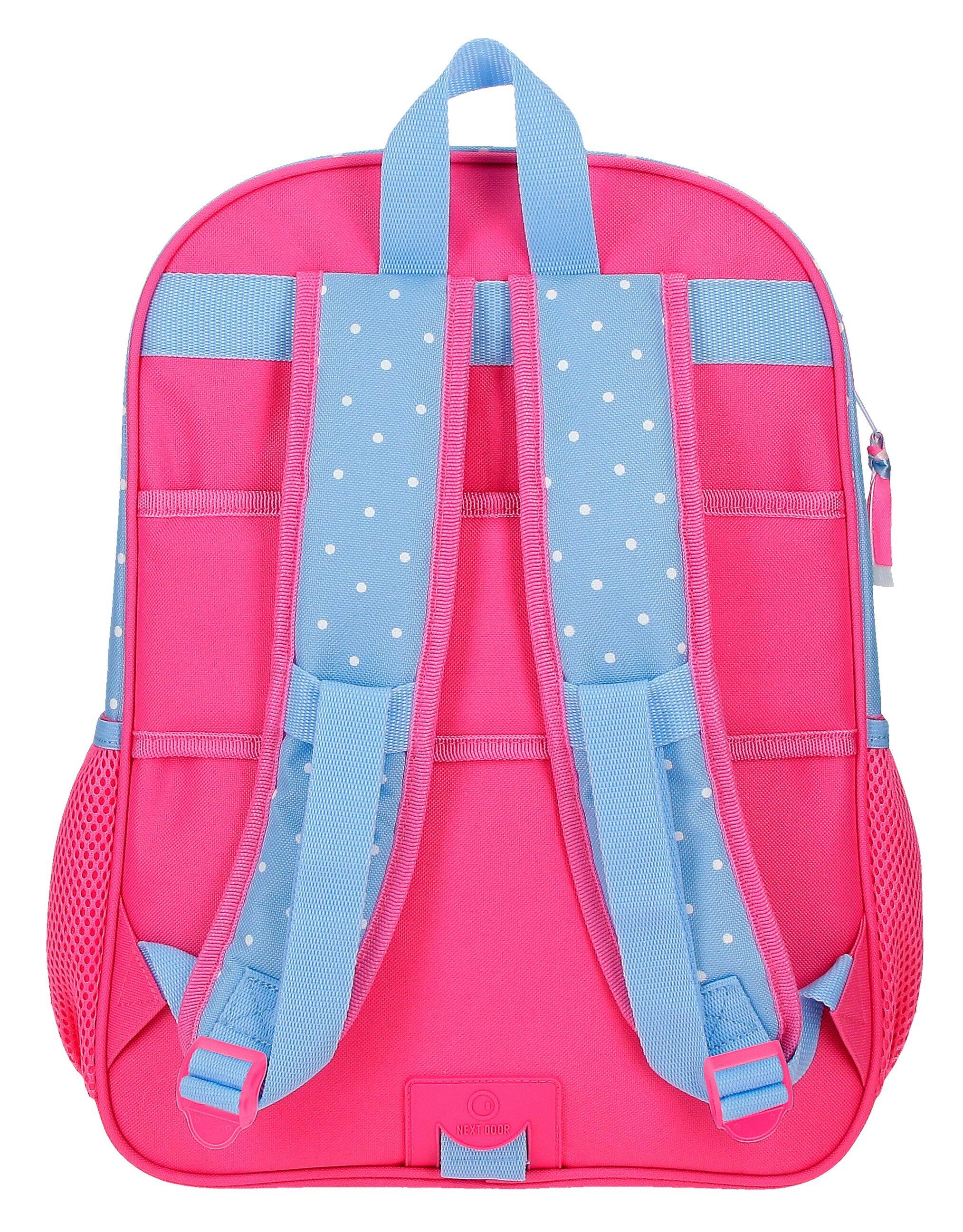 Mochila escolar adaptable a carro Minnie Flowers 40 cm Azul Claro 2/5