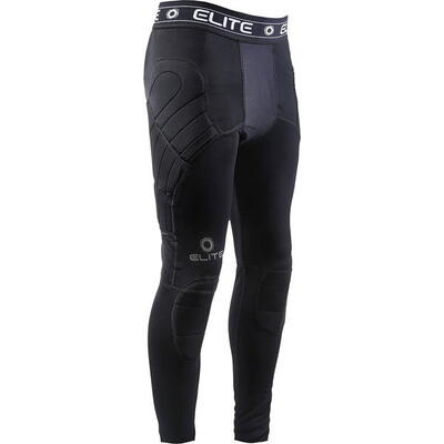 Elite sport body shield gewatteerde compressiebroek voor keepers - zwart - xxl