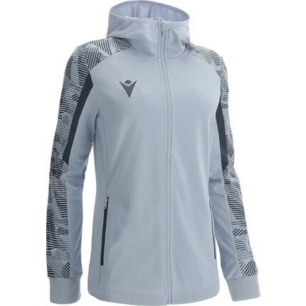 Veste sport femme - capuche, poly dry - aphrodite - argent-anthracite