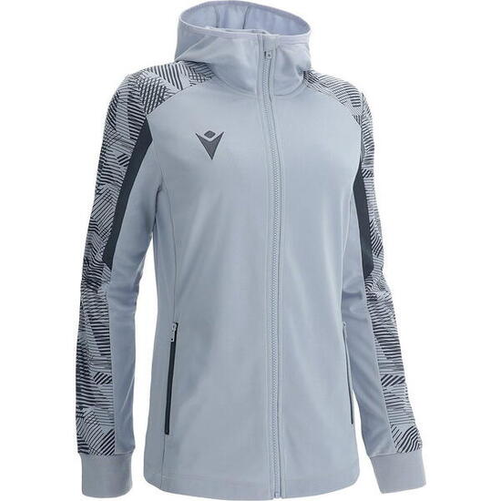 Veste sport femme - capuche, poly dry - aphrodite - argent-anthracite