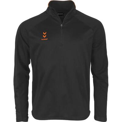 Ziptop - multisport - heren - tulsa - mesh mouwen, duimgaten - zwart/oranje