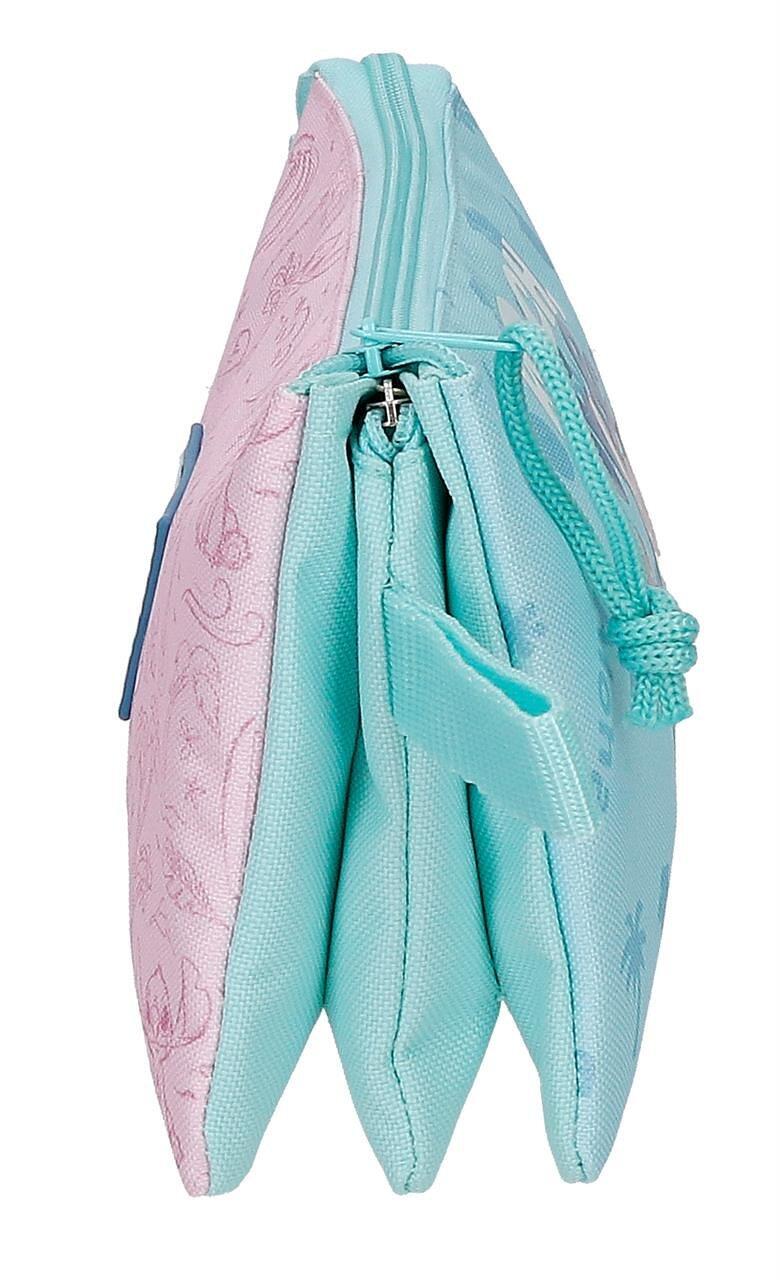 Estuche tres compartimentos Stitch Beach & Love Turquesa 4/5