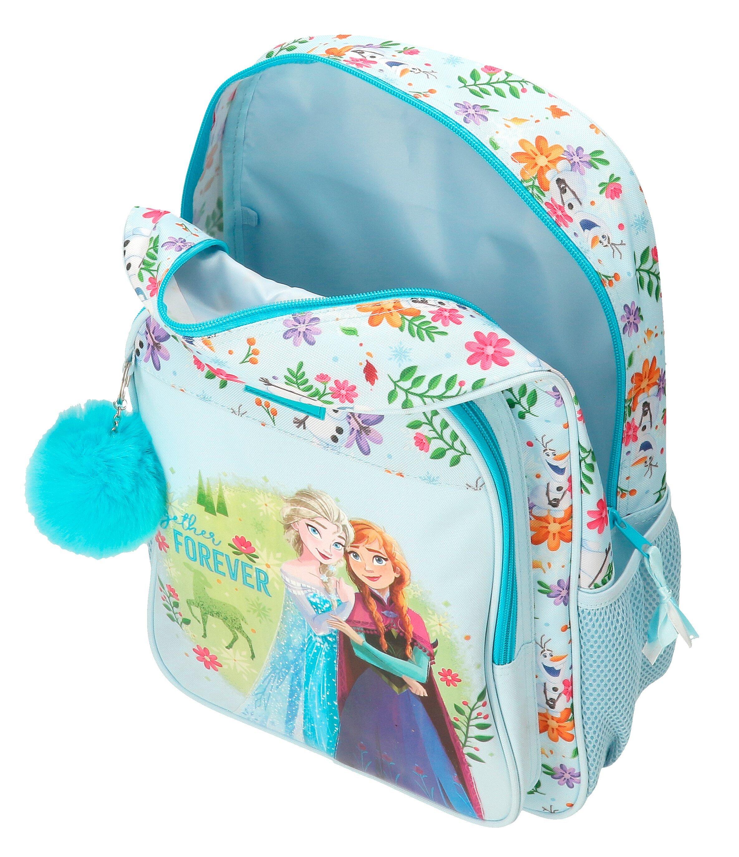 Mochila escolar adaptable a carro Frozen Forever 40 cm Azul Claro 3/5