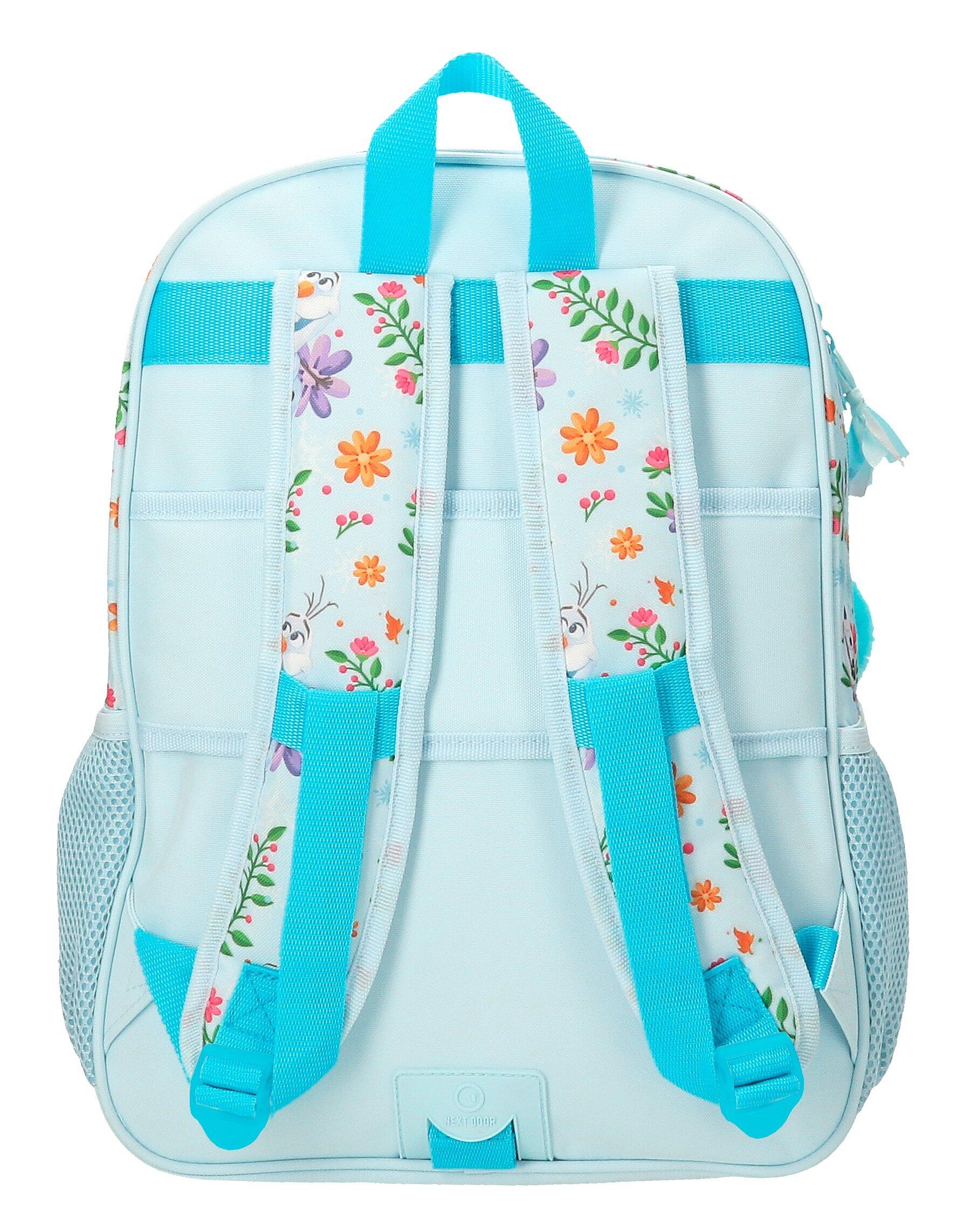 Mochila escolar adaptable a carro Frozen Forever 40 cm Azul Claro 2/5