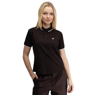 Dames golf piqué poloshirt valderrama-w dark brown bruin