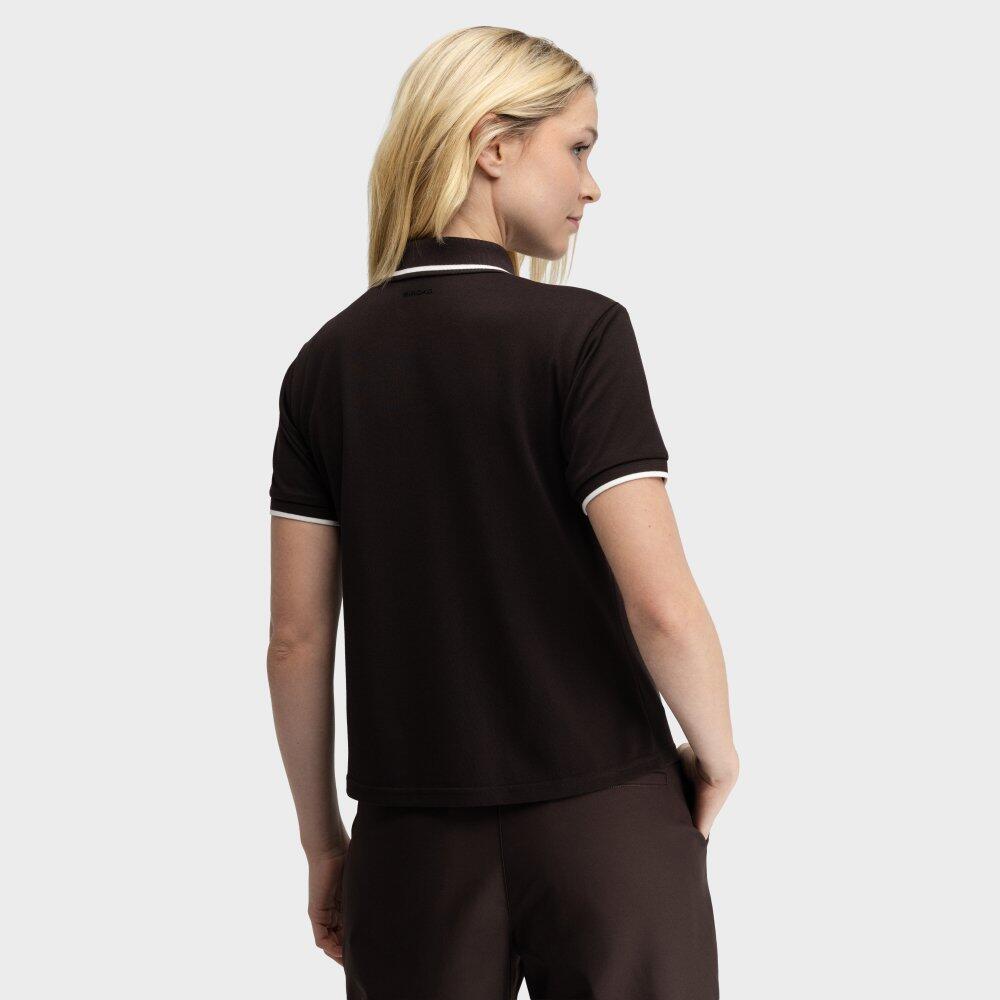 Polo piqué golf femme Valderrama-W Dark Brown Marron 6/8