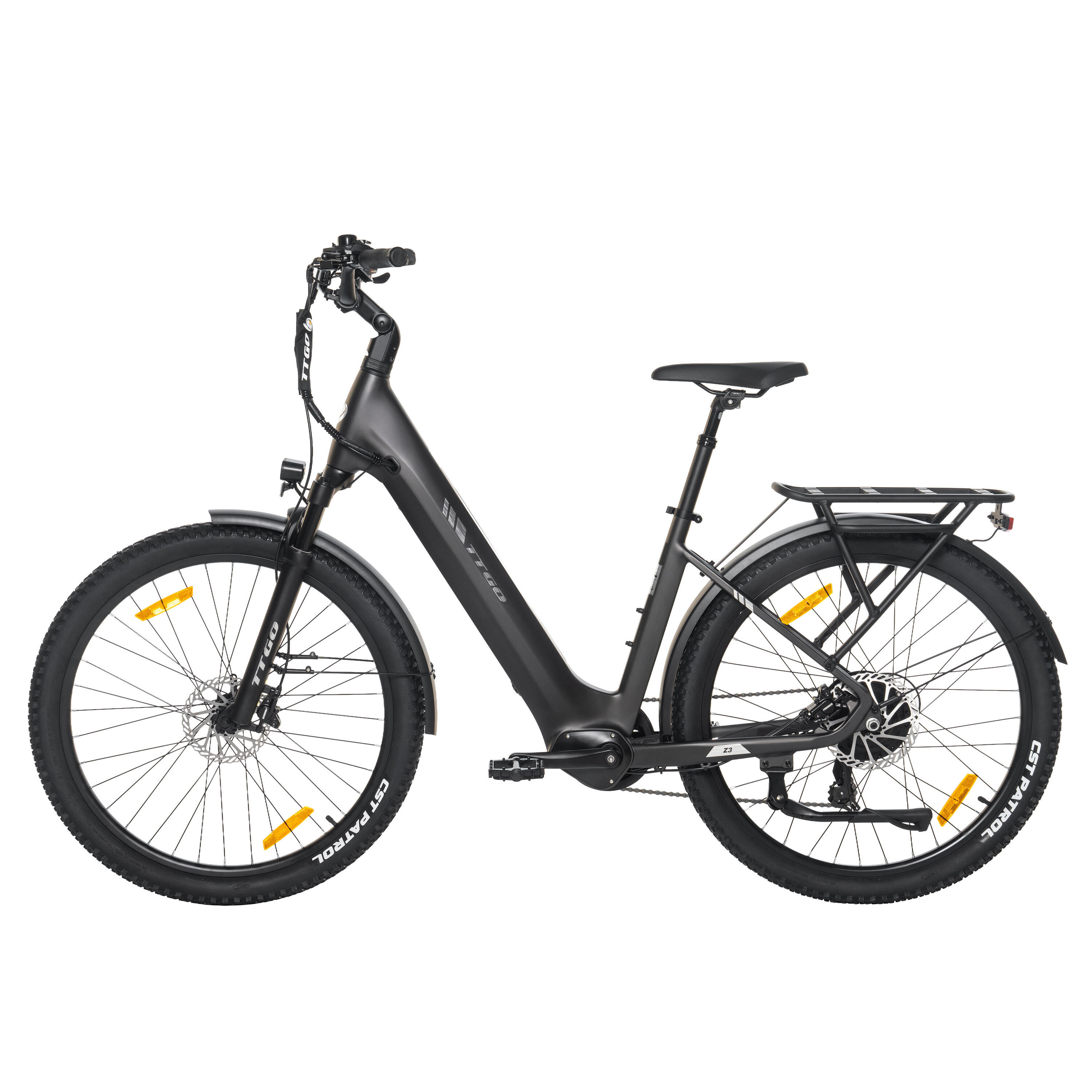 E-Bike entrada baixa Z3 120km bicicleta elétrica unissex cinza 2/7