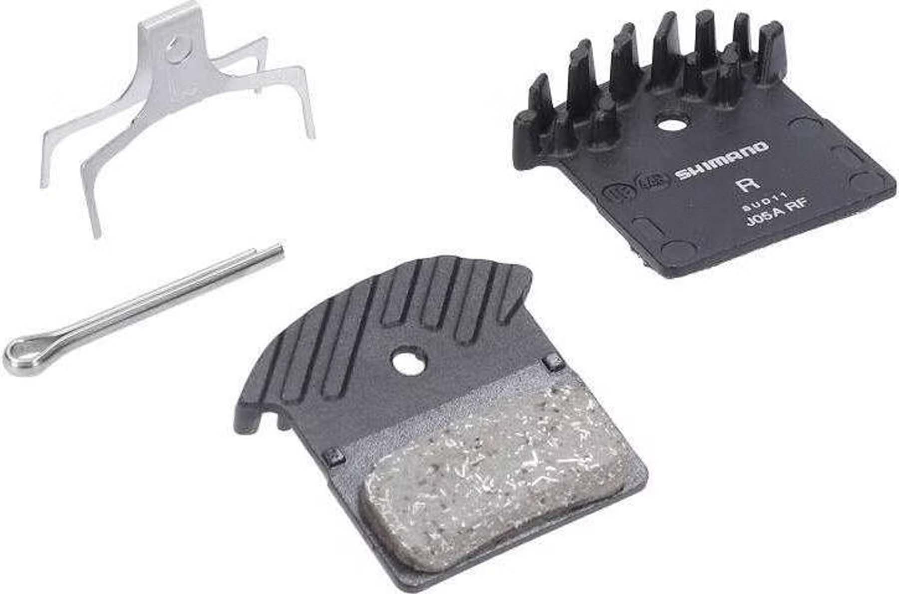 Shimano J05A-RF Scheibenbremsbeläge aus Resin mit Ice-Tech Kühlrippen, für E-Bik 3/3