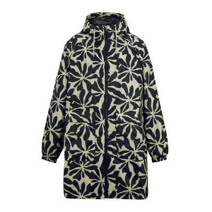 Veste Longue Imperméable À Capuche BRINDEL PACKIT Femme (Beige / Noir Floral)