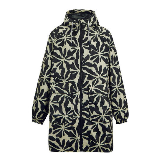 Veste Longue Imperméable À Capuche BRINDEL PACKIT Femme (Beige / Noir Floral)