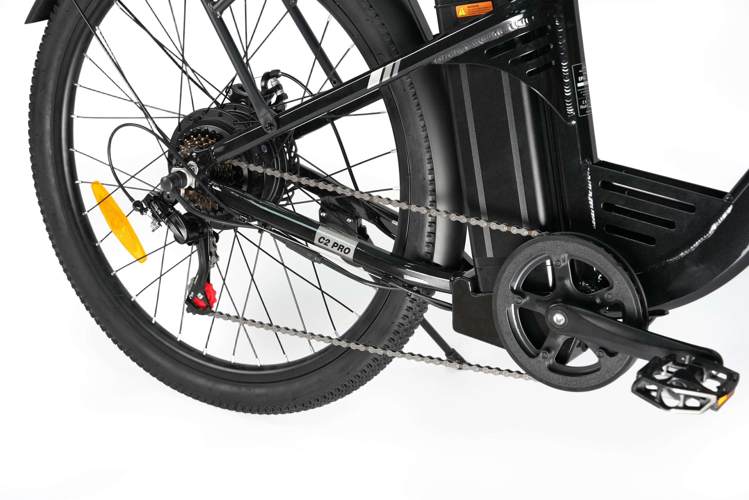 C2Pro Vélo électrique 26" 250W 120km Shimano 7 vitesses freins disque 5/7