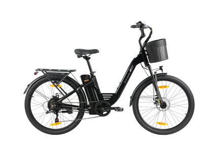 C2Pro Vélo électrique 26" 250W 120km Shimano 7 vitesses freins disque