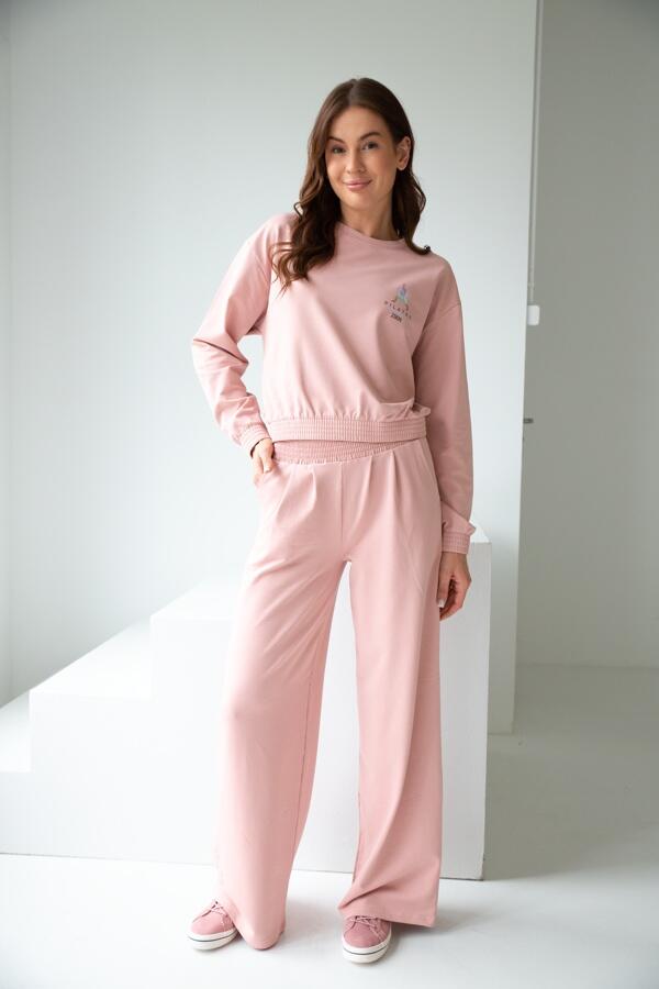 Bluza dresowa damska krótka 2skin Pilates Girl pink 5/7