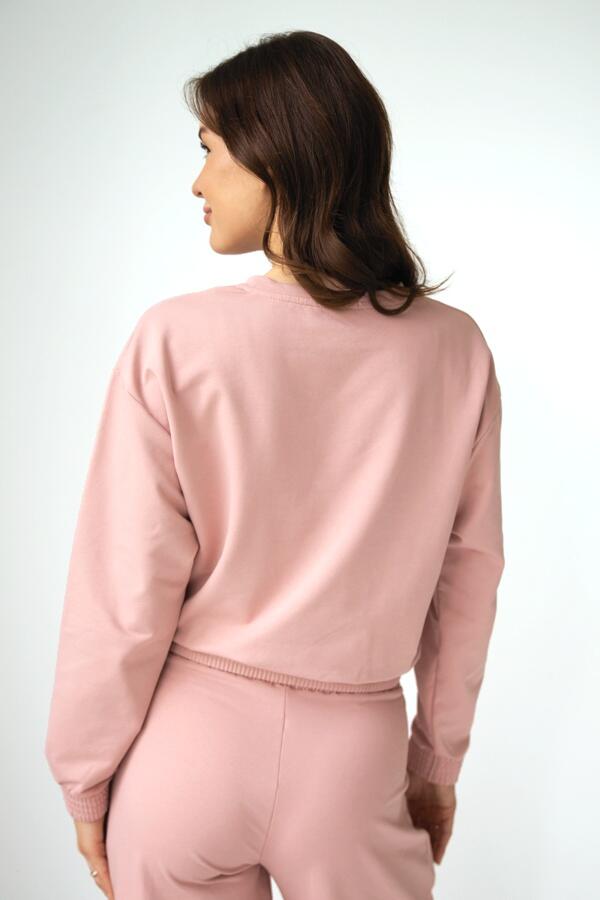 Bluza dresowa damska krótka 2skin Pilates Girl pink 4/7