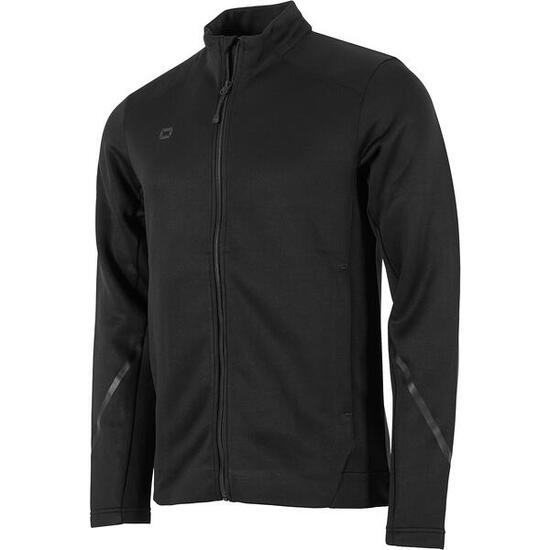 Ziptop sport - hommes - col montant, 2 poches - plaza - noir