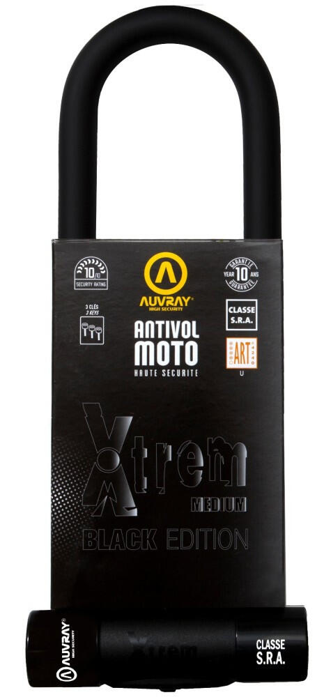 AUVRAY zapięcie U-LOCK XTREM MEDIUM BLACK EDITION - bolec 18mm, 85mm x 310mm 2/2