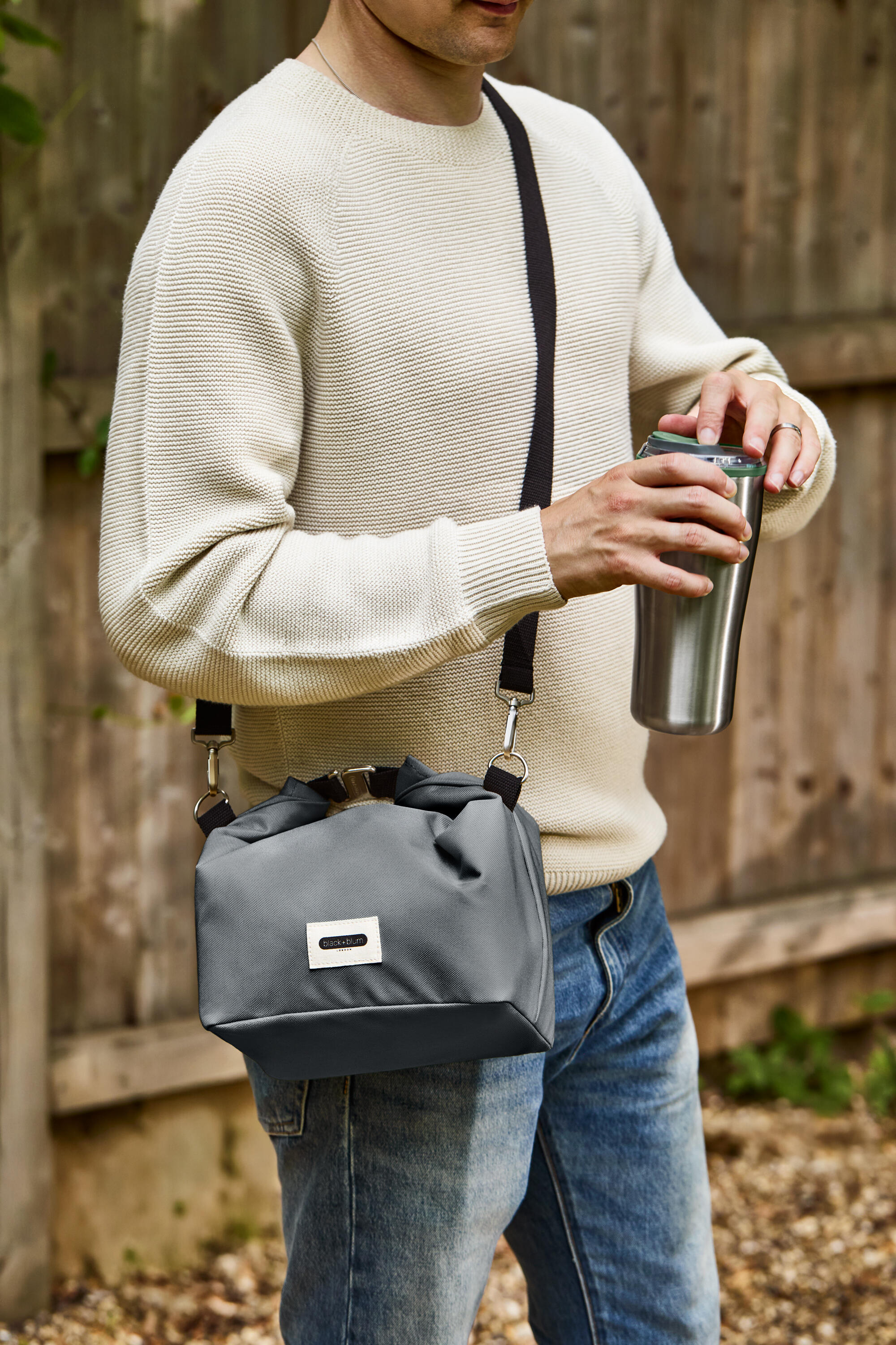 LUNCH BAG ISOTHERME- GRIS-10L-ÉTANCHE-ECO-RESPONSABLE 4/5