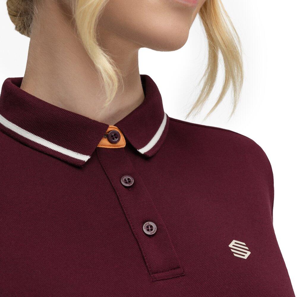 Damen Golf piqué-poloshirt Valderrama-W Cherry Rot 5/8