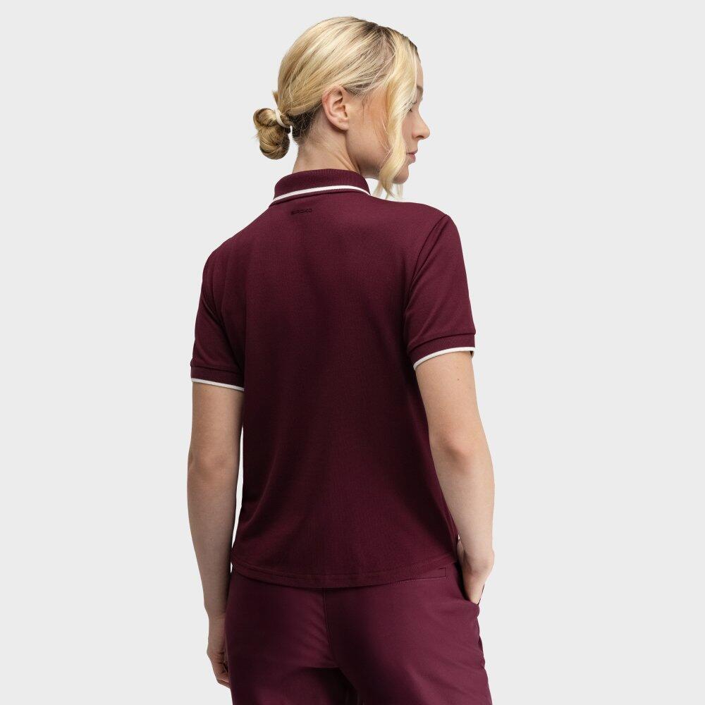 Damen Golf piqué-poloshirt Valderrama-W Cherry Rot 6/8