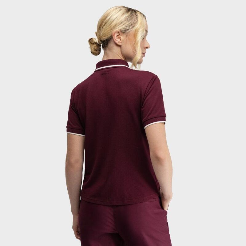 Tricou polo din piqué pentru femei Valderrama-W Cherry Roșu