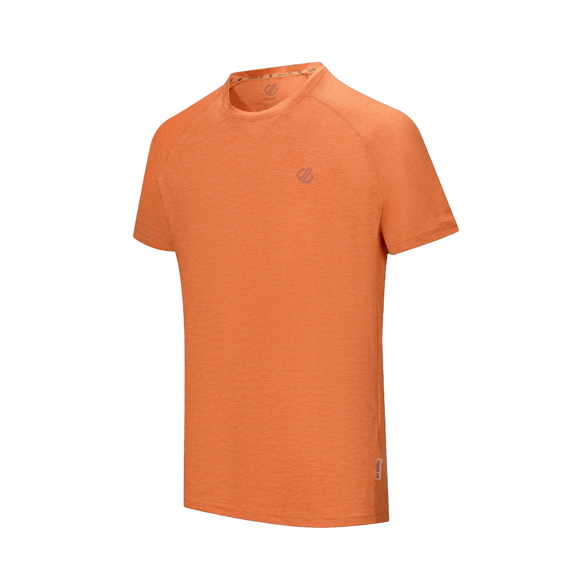Camiseta Persist Jaspeada para Hombre Naranja Óxido 3/4