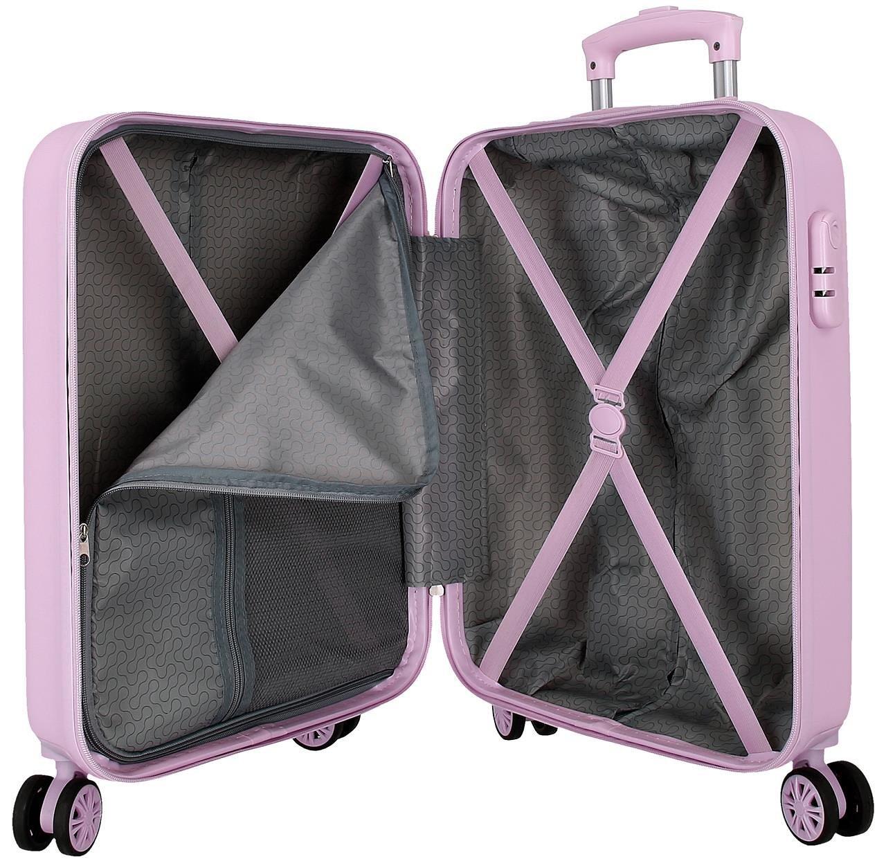 Maleta de cabina Stitch From Hawaii ABS con capacidad de 41L Lila 4/5