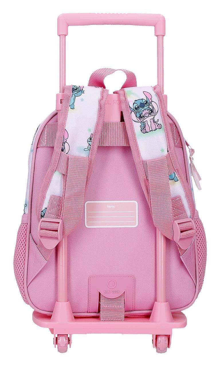 Mochila escolar com carrinho Stitch You & Me 28 cm Malva 2/5