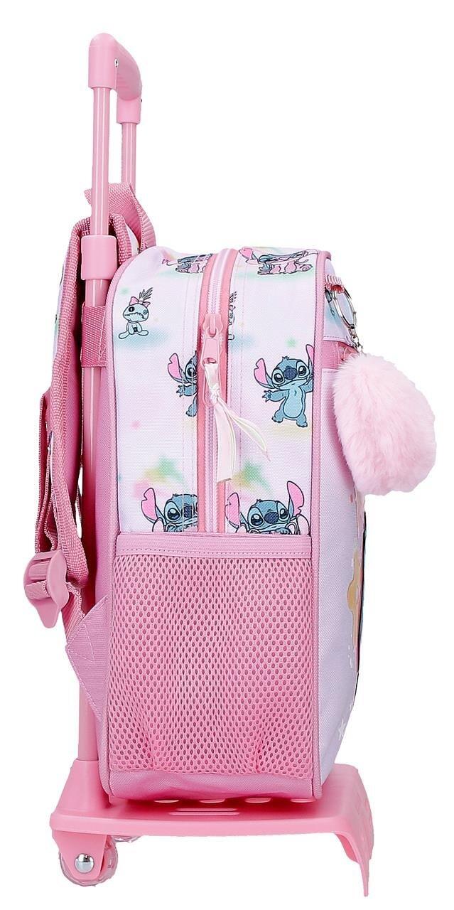 Mochila escolar com carrinho Stitch You & Me 28 cm Malva 4/5