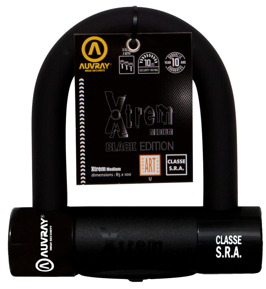 AUVRAY zapięcie U-LOCK XTREM MEDIUM BLACK EDITION - bolec 18mm, 155mm x 163mm 2/2