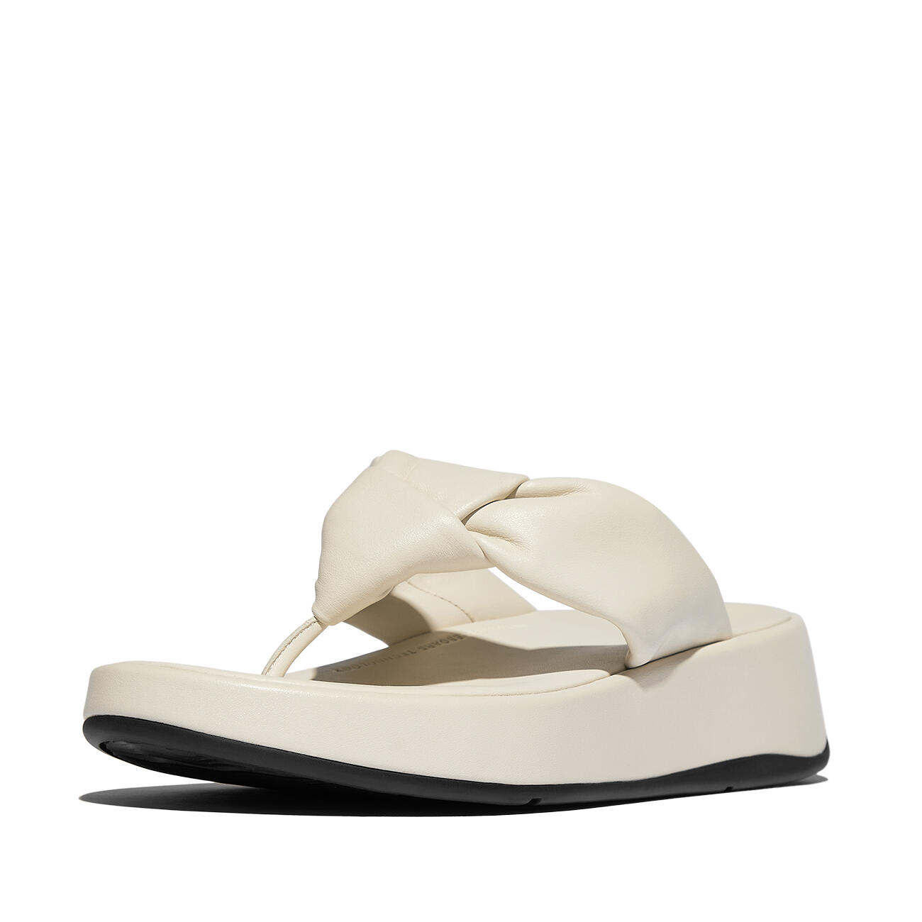 Sandalias de mujer FitFlop F-Mode Knot Soft-Leather Flatform Toe-Post 2/7
