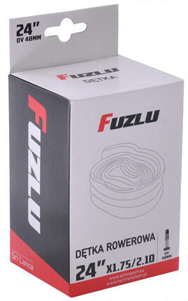 Dętka do opon roweru rowerowa 24x1,75/2,10 (24x1,75/2.125) Fuzlu DV 48mm