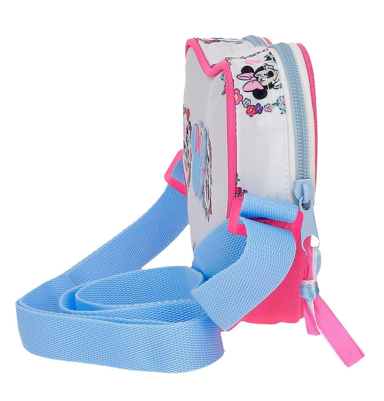Bandolera Minnie Flowers Azul Claro 4/5
