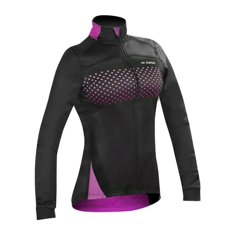 Women's full-zipped waterproof jacket Gist Hiver Pois