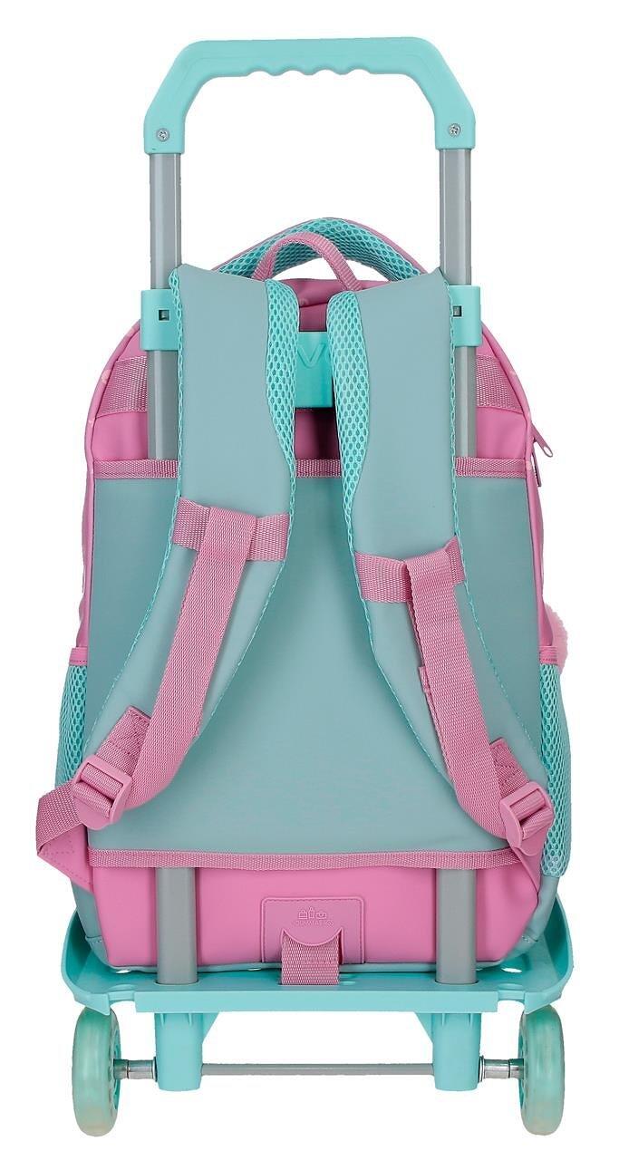 Mochila escolar com carrinho Stitch Little Destruction 42 cm Turquesa 2/5