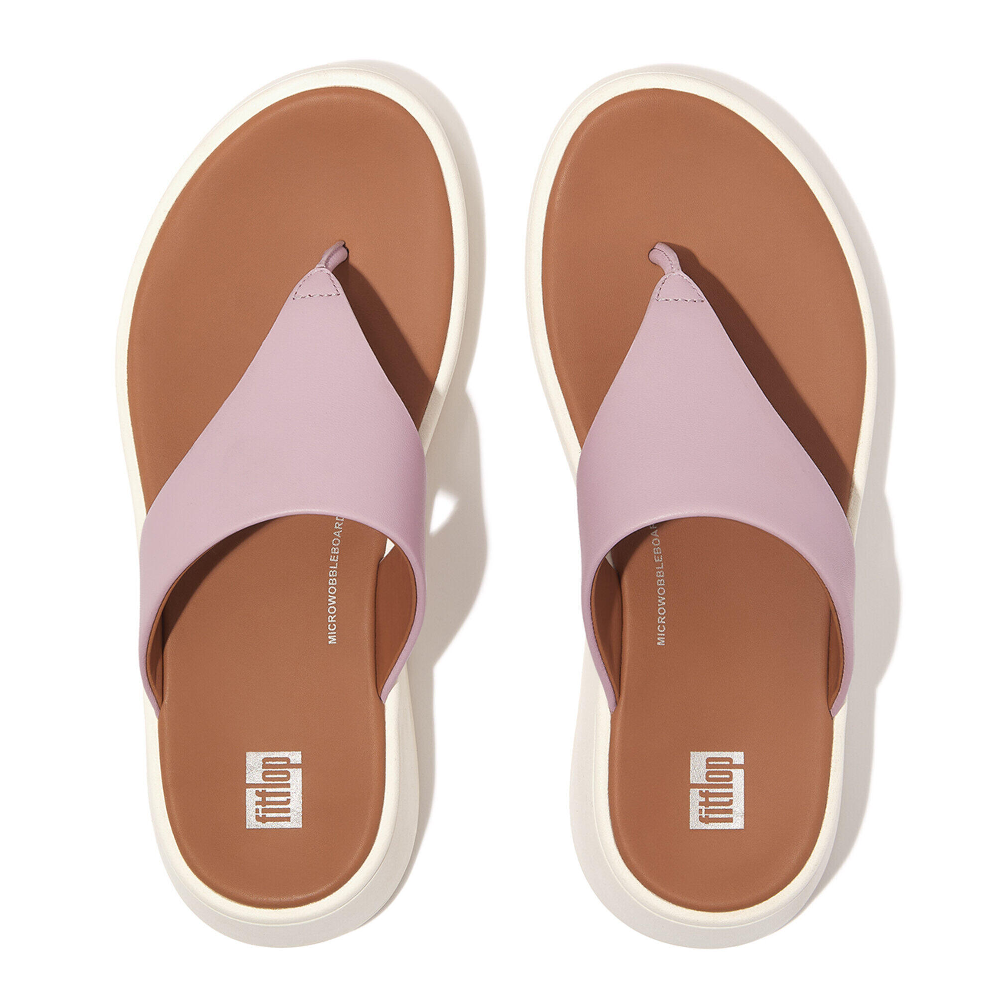Ledersandalen für Damen FitFlop F-Mode Flatform 3/7