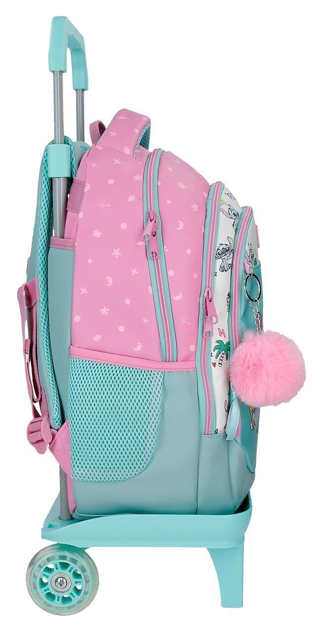 Mochila escolar com carrinho Stitch Little Destruction 42 cm Turquesa 4/5