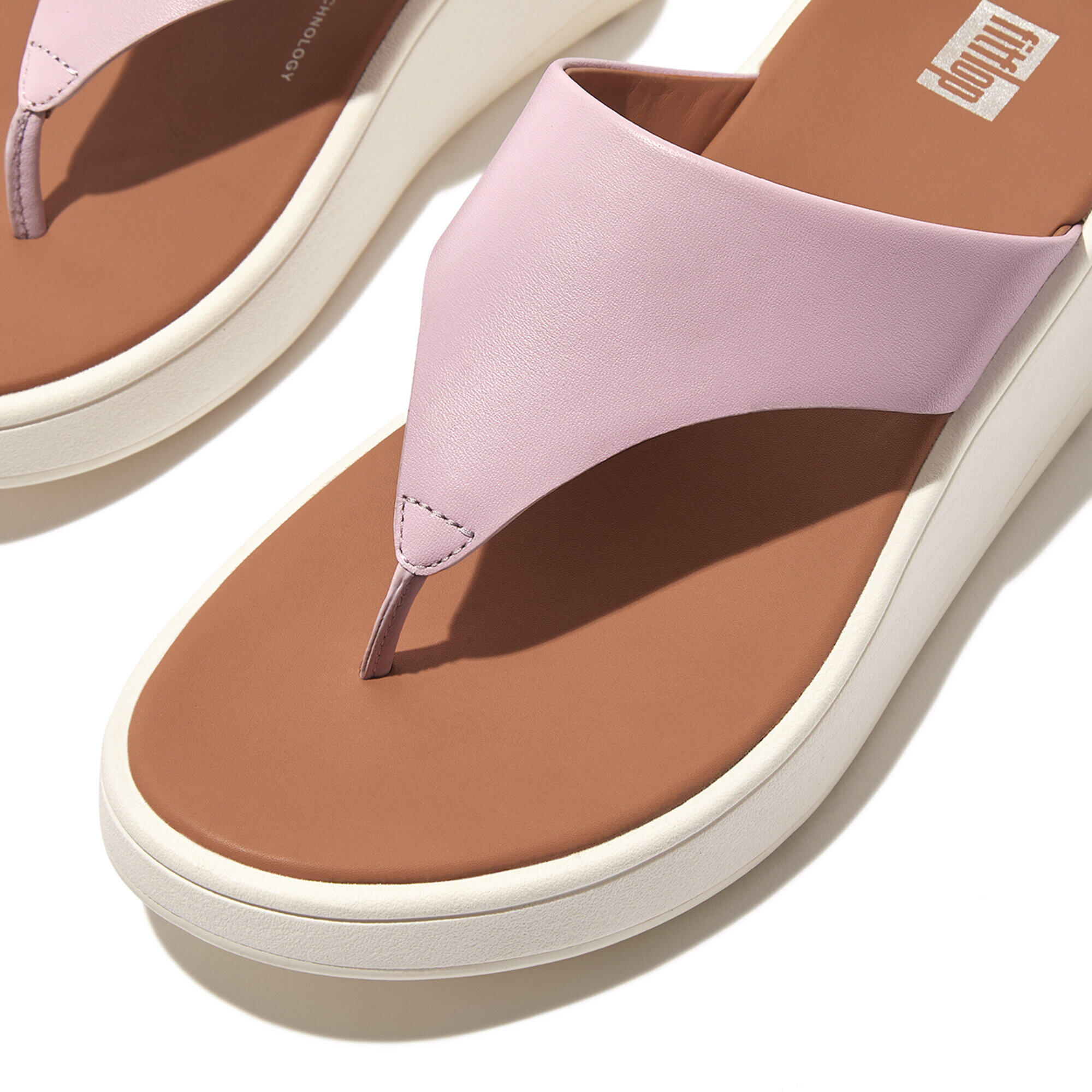 Ledersandalen für Damen FitFlop F-Mode Flatform 5/7