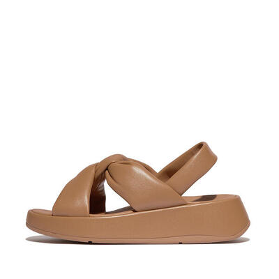 Sandali da donna FitFlop F-Mode Knot Soft-Leather Flatform B/Strap