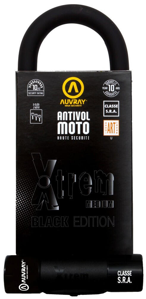 AUVRAY zapięcie U-LOCK XTREM MEDIUM BLACK EDITION - bolec 18mm, 85mm x 250mm 2/2