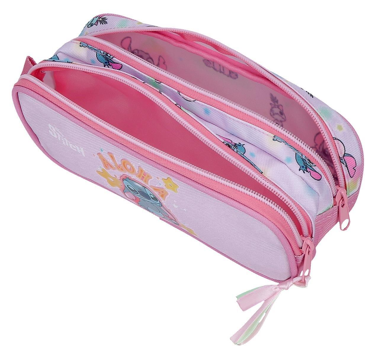 Estuche dos compartimentos Stitch You & Me Malva 3/5
