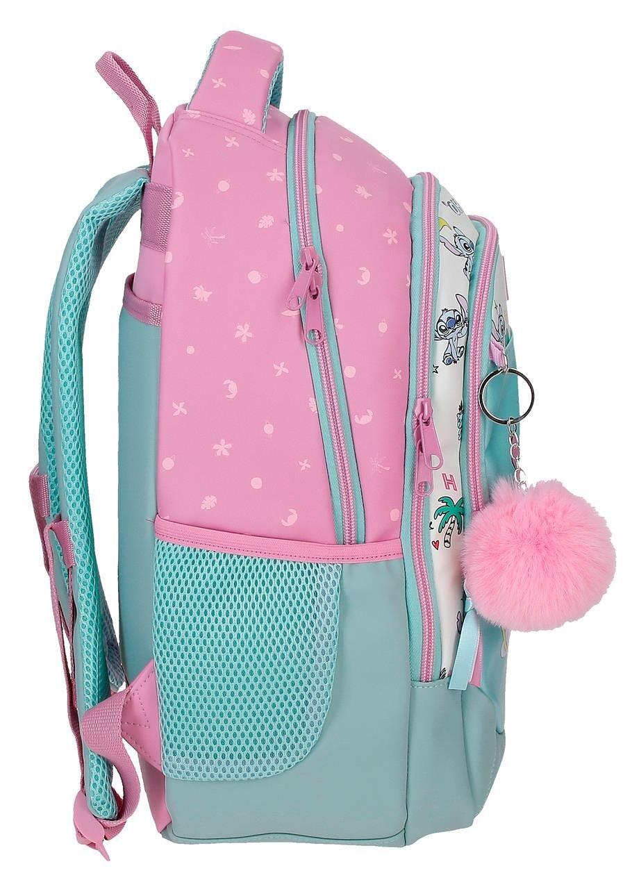 Mochila escolar adaptable a carro Stitch Little Destruction 42 cm Turquesa 4/5