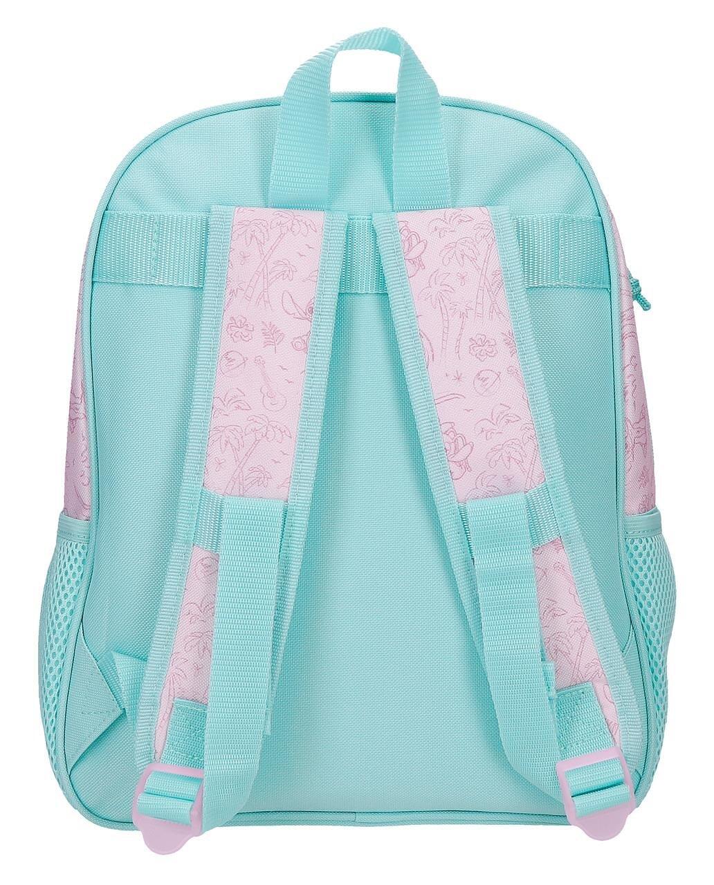 Mochila escolar adaptável a carrinho Stitch Beach & Love 33 cm Turquesa 2/5