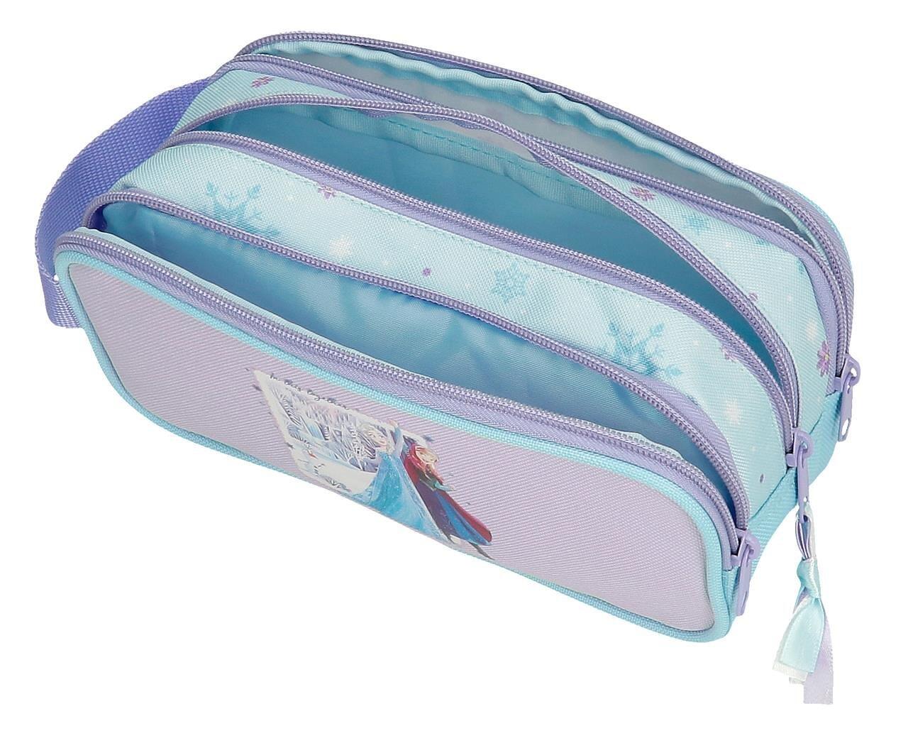 Estuche tres compartimentos Frozen in this together Lila 3/5