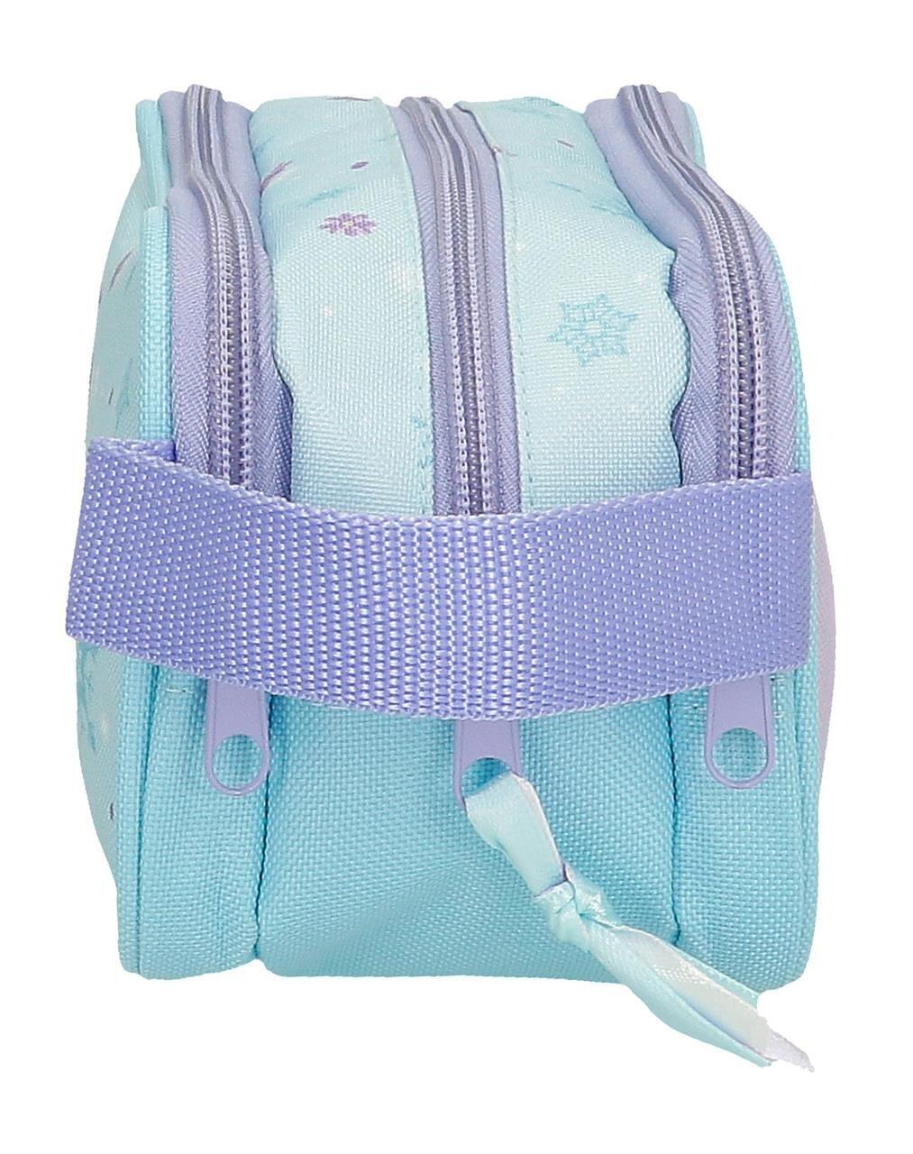 Estuche tres compartimentos Frozen in this together Lila 4/5