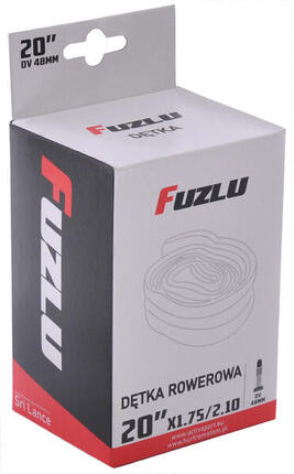 Dętka do opon roweru rowerowa 20x1,75/2,10 (20x1,75/2.125) Fuzlu DV 48mm