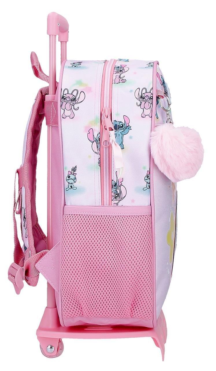 Mochila escolar con carro Stitch You & Me 33 cm Malva 4/5
